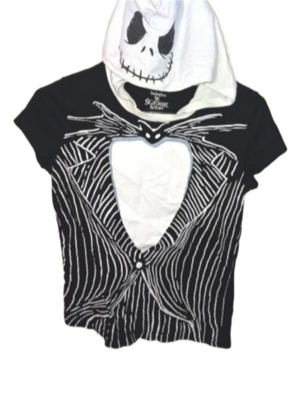 Disney Jack Skellington Hoodie T-shirt, Nightmare Before Christmas | EUC